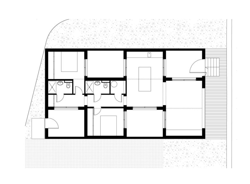 Desain rumah kost sederhana 120 meter