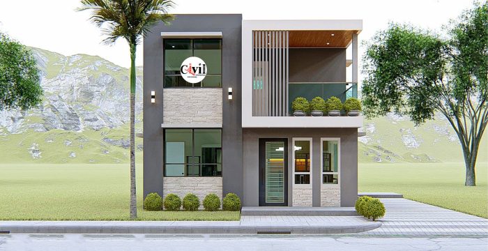 Desain rumah minimalis 2 lantai 100