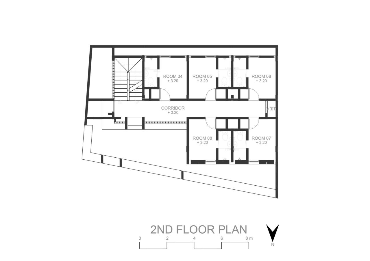 Desain rumah kost 40 kamar