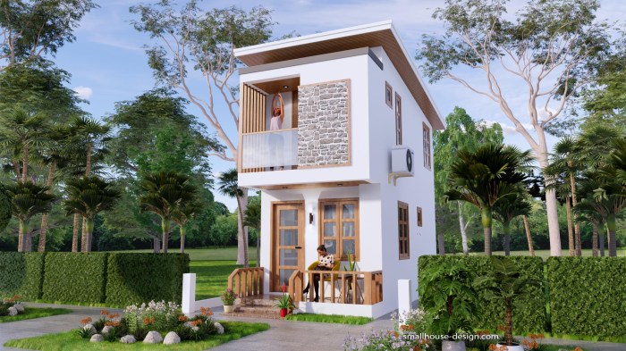 Desain rumah minimalis 2 lantai atap datar