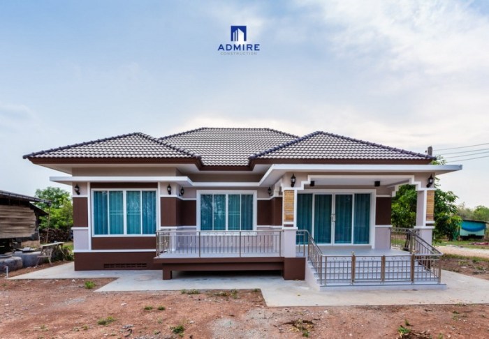 Desain rumah limas teras depan dan samping