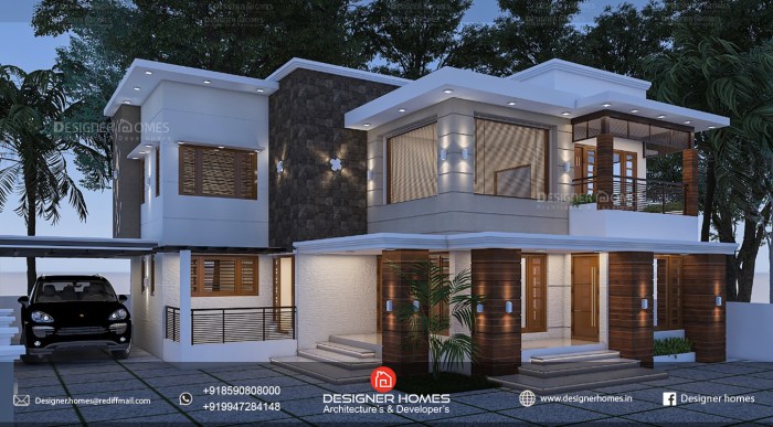 Desain rumah kotak tampak depan