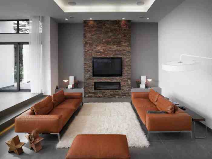 Brown grey living room ideas brick nepal fireplace wall globe interiors most attractive must check surround out trendbook porcelanosa colonial